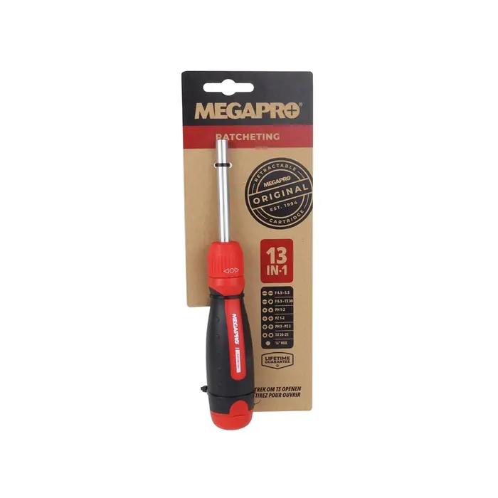 MEGAPRO RAYNET 13-en-1 Carte de tournevis Ratel Multibit