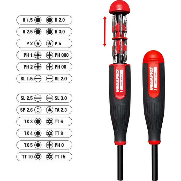MegaPro Precision 24-in-1 Multibit screwdriver Card