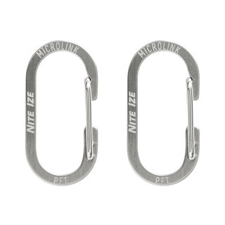 Nite Ize Nite Ize MicroLink Pet Tag Karabijnhaak 2-Pack Zilver