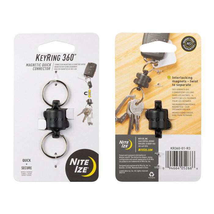 Nite Ize Nite Ize Keyring 360 Magnet Connector Black