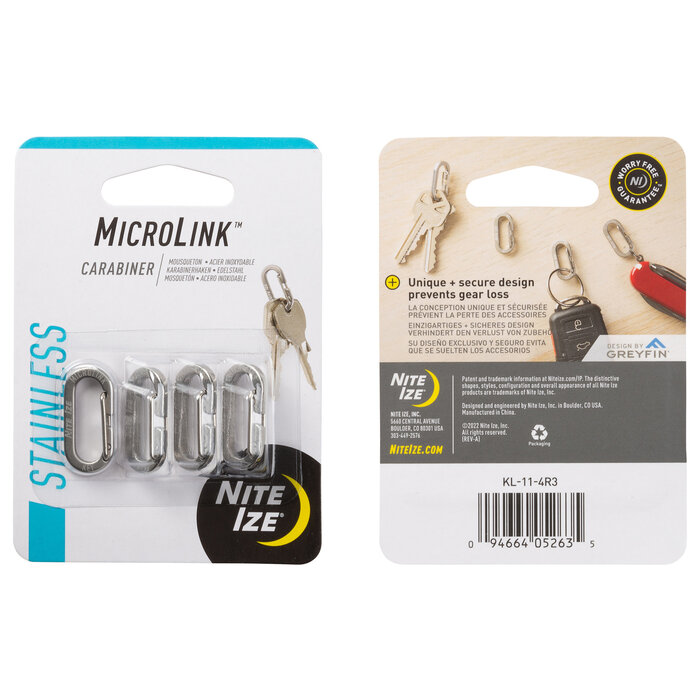 Nite Ize Nite Ize Microlink Karabiner 4-pack silver