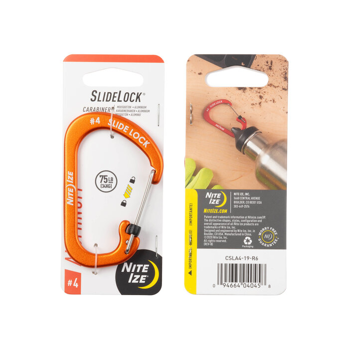 Nite Ize Nite Ize Karabiner Slidelock Aluminium Orange #4
