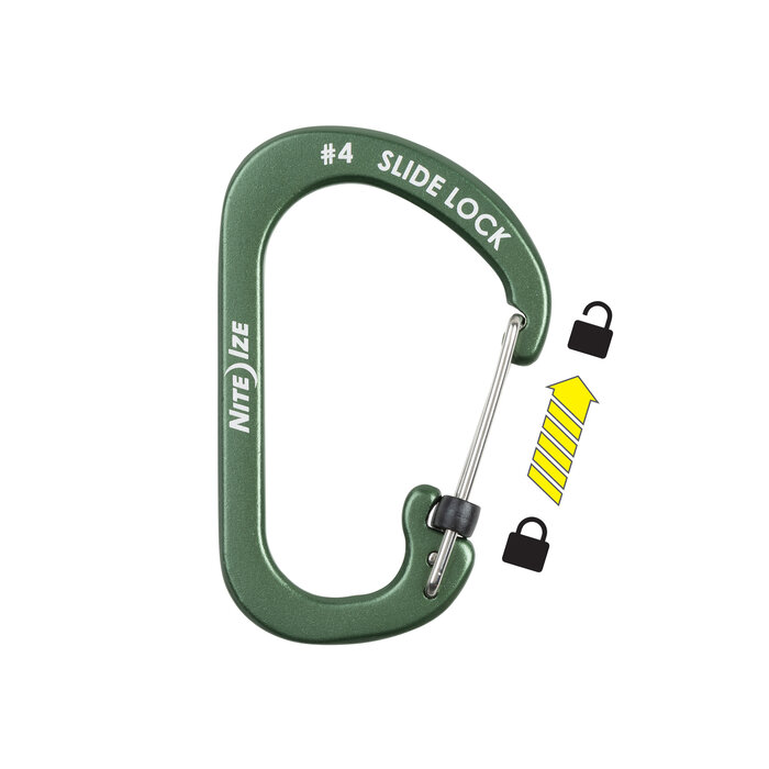 Nite Ize Nite ize karabiner slidelock aluminium vert # 4