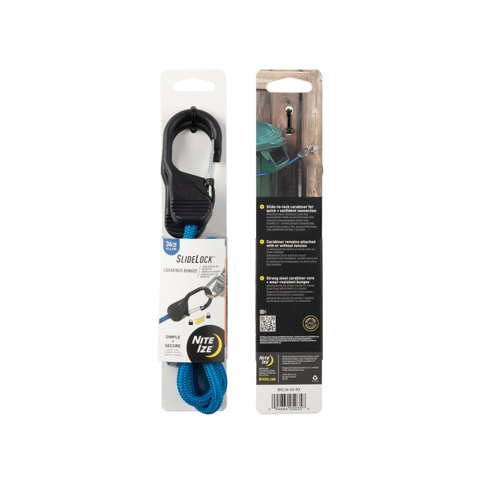 Nite Ize Nite ize bungee carabiner slidelock blau m