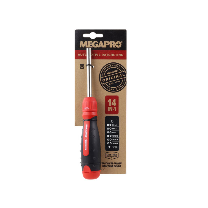 Megapro - Automotive Ratchet 13-In-1 Multibitschroevendraaier
