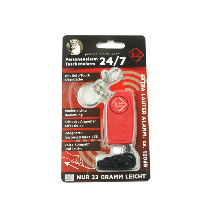 Kh Security KH Sécurité Alarme personnelle avec led rouge