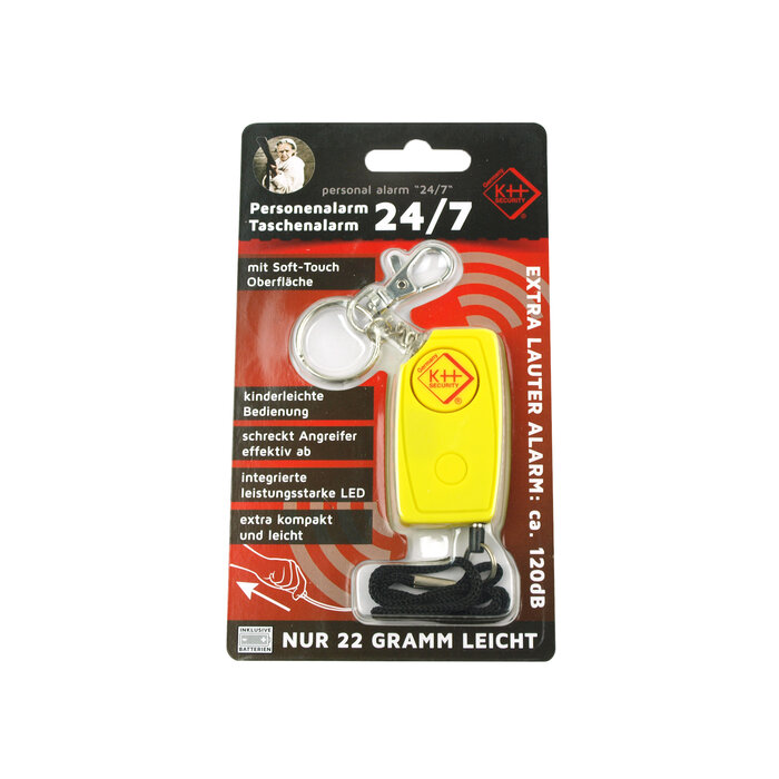 Kh Security KH Sicherheit persönlicher Alarm mit LED Gelb