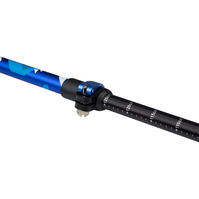 Abbey Camp® Abbey Camp® - Walking Stick Telescopic Adjustable Cork/EVA Grip • NAGANO-1 • Silver/Black