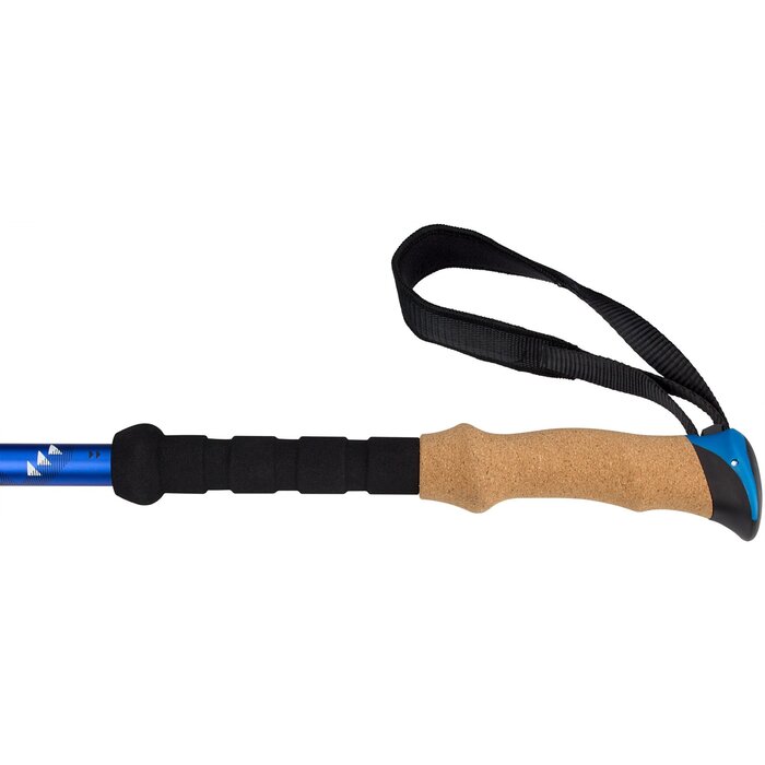 Abbey Camp® Abbey Camp - Telescopic Adjustable Walking Stick with Cork/EVA Grip - NAGANO-1 - Silver/Black