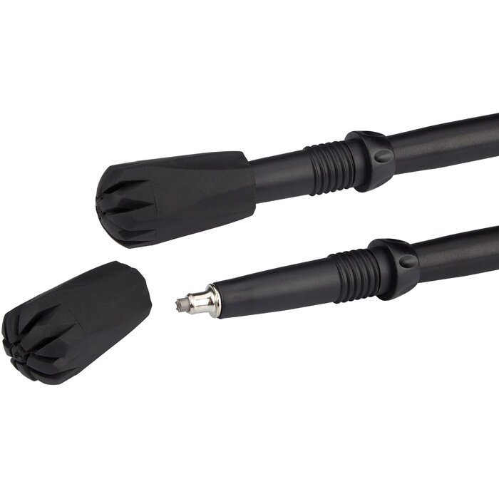 Abbey Camp® Abbey Camp® - Wandelstok Telescopisch Verstelbaar Kurk/EVA Grip • NAGANO-1 • Zilver/Zwart