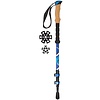 Abbey Camp® Abbey Camp - Telescopic Adjustable Walking Stick with Cork/EVA Grip - NAGANO-1 - Silver/Black