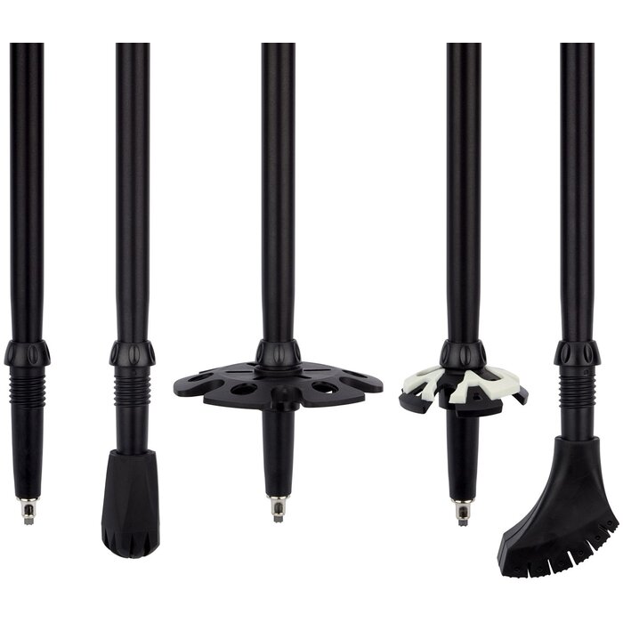 Abbey Camp® Abbey Camp - Telescopic Adjustable Walking Stick Set - SANTIAGO-135 - Black/Mint Green