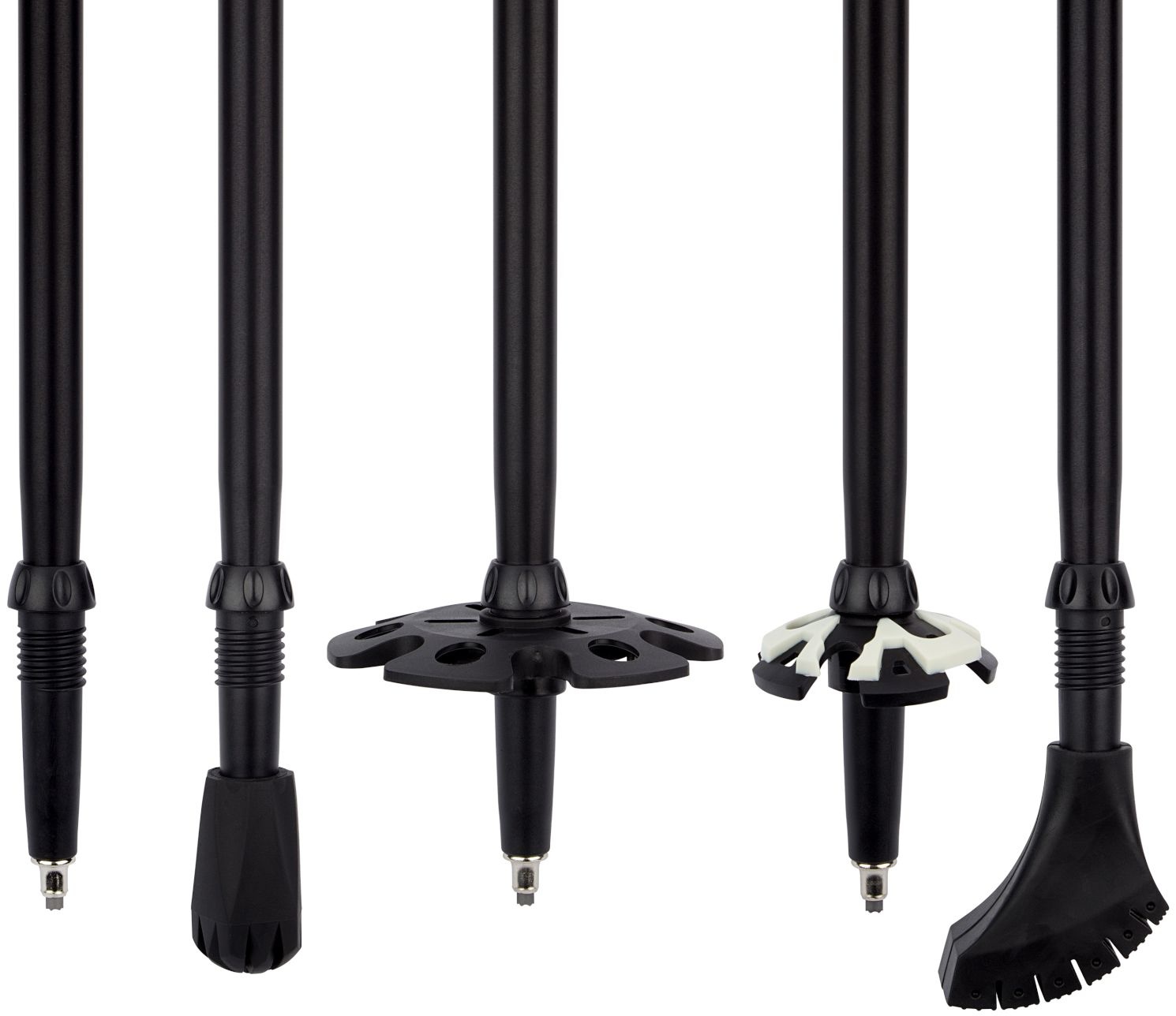 Abbey Camp® Abbey Camp - Telescopic Adjustable Walking Stick Set - SANTIAGO-135 - Black/Mint Green