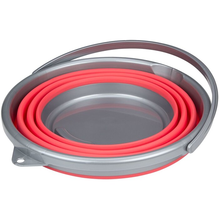 Abbey Camp® Abbey Camp – Faltbarer Eimer 15 Liter – HALLSTATT-015 – Koralle/Grau