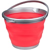 Abbey Camp® Abbey Camp - Foldable Bucket 15 Liters - HALLSTATT-015 - Coral/Gray