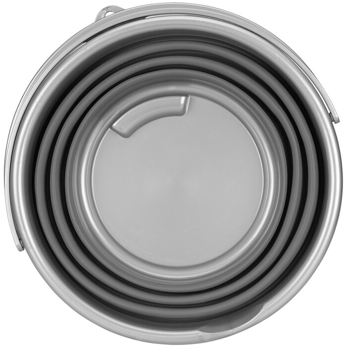 Abbey Camp® Abbey Camp - Seau pliable 10 litres - LUGANO-010 - Gris/Anthracite