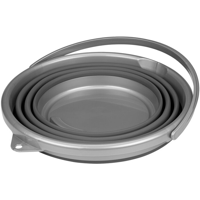 Abbey Camp® Abbey Camp - Foldable Bucket 10 Liters - LUGANO-010 - Gray/Anthracite