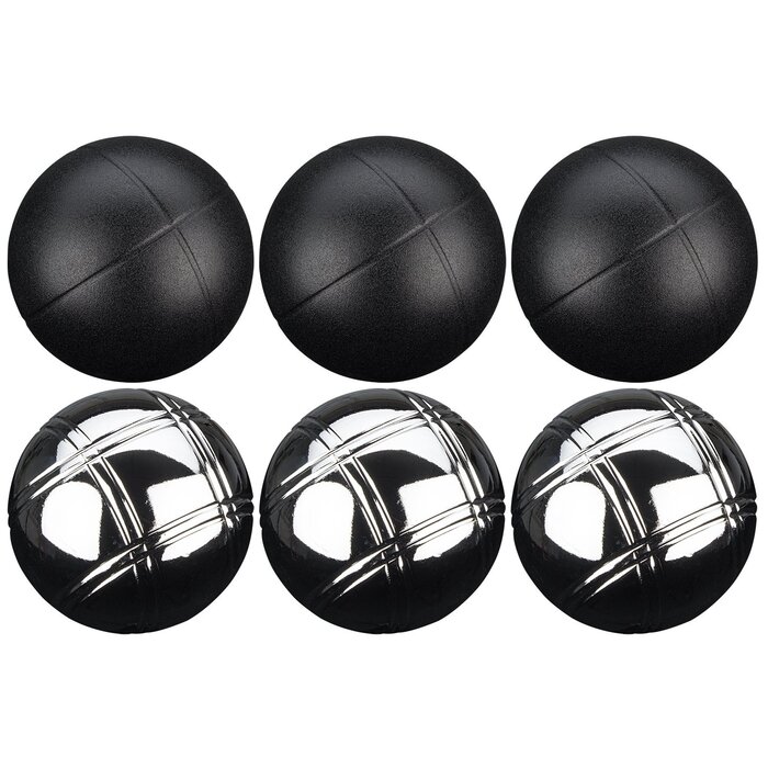 Faver® Faver - Jeu de boules de luxe - 6 boules - Argent/Noir