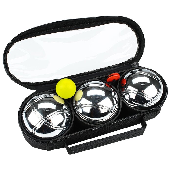 Faver® Faver® - Jeu de Boules Set IV • 3 balls • Chrome/Black