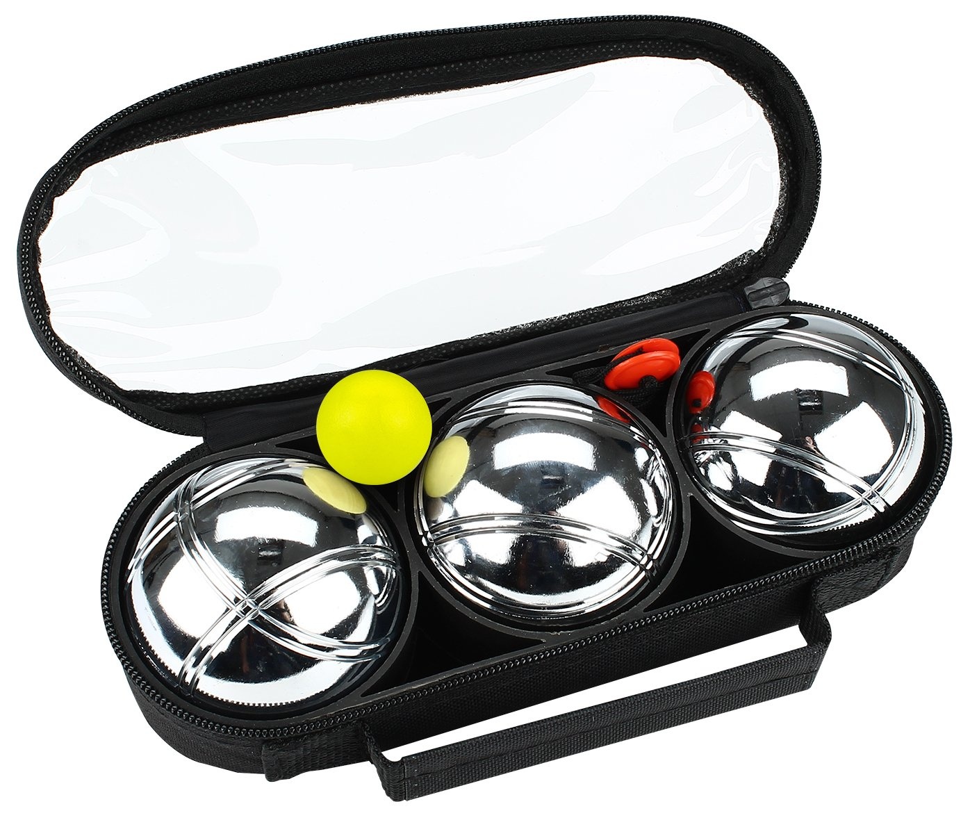 Faver® Faver - Jeu de boules IV - 3 boules - Chrome/Noir