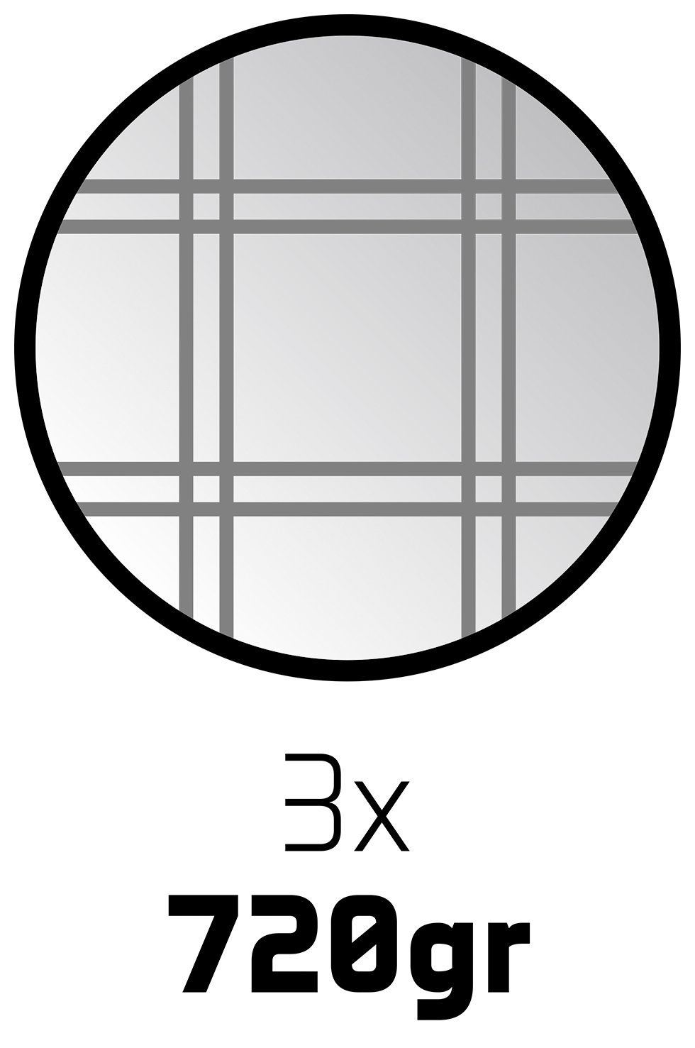 Faver® Faver - Jeu de boules IV - 3 boules - Chrome/Noir