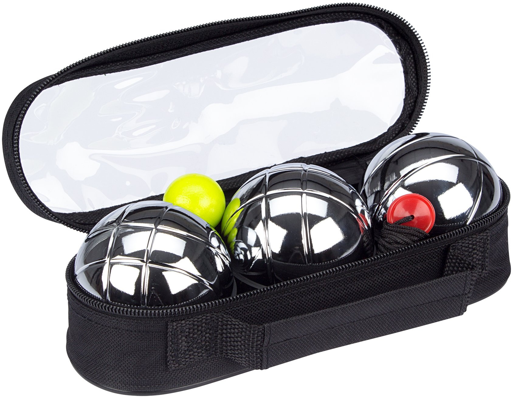 Faver® Faver - Jeu de boules IV - 3 boules - Chrome/Noir