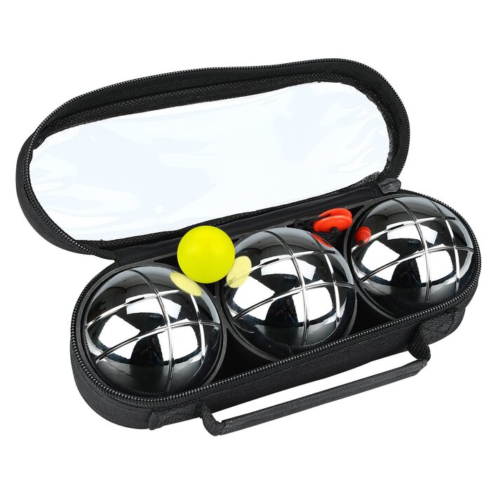 Faver® Faver® - Jeu de Boules Set IV • 3 Ballen • Chroom/Zwart