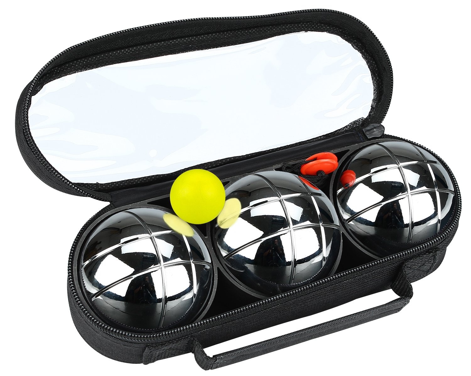 Faver® Faver - Jeu de boules IV - 3 boules - Chrome/Noir
