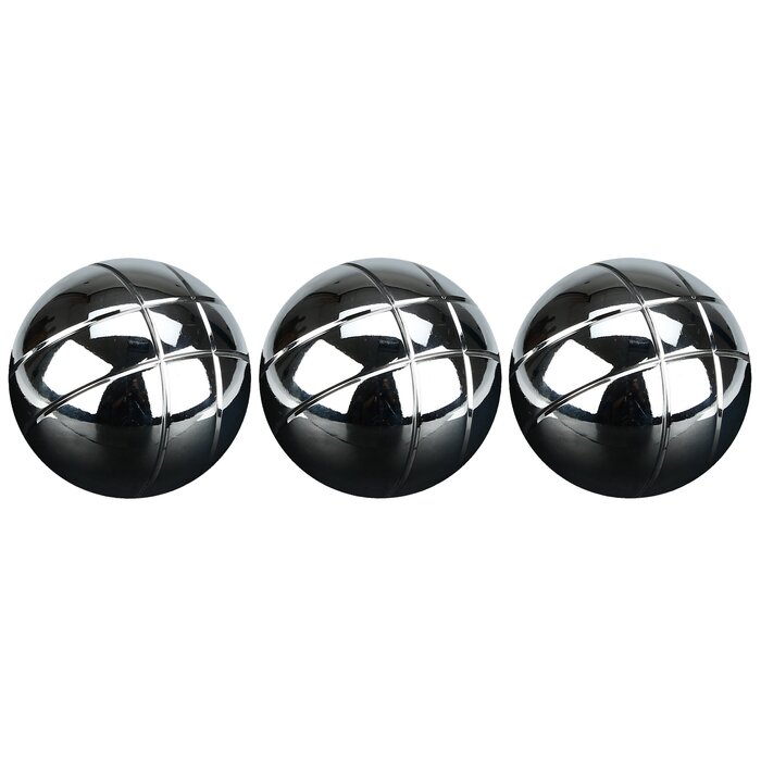 Faver® Faver® - Jeu de Boules Set IV • 3 Bälle • Chrom/Schwarz