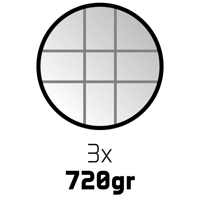 Faver® Faver® - Jeu de Boules Set IV • 3 balles • Chrome/Noir