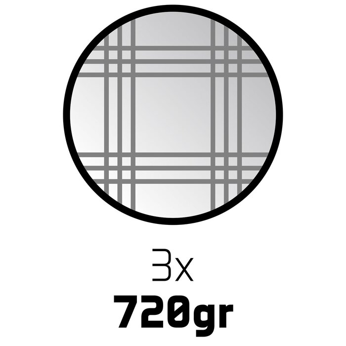 Faver® Faver - Jeu de Boules Set III - 3 Kugeln - Chrom/Schwarz