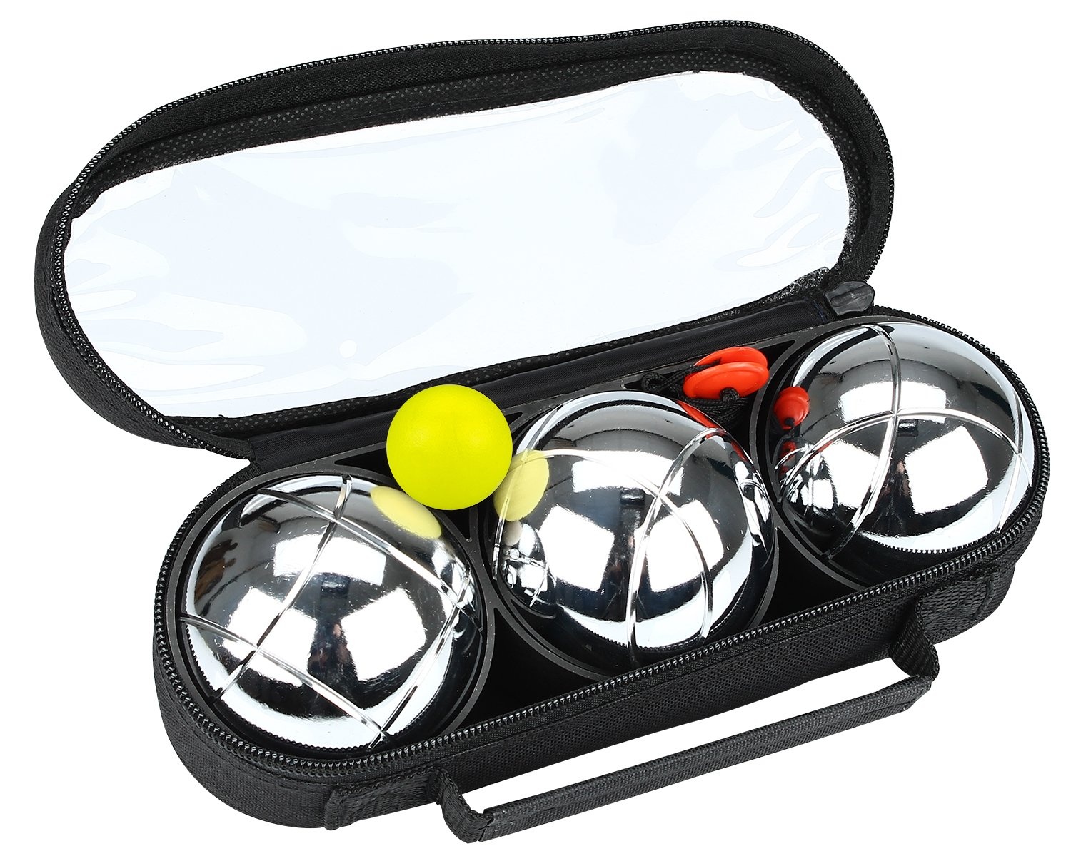 Faver® Faver - Jeu de boules III - 3 boules - Chrome/Noir