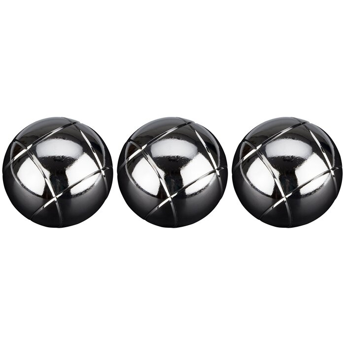 Faver® Faver - Jeu de boules III - 3 boules - Chrome/Noir