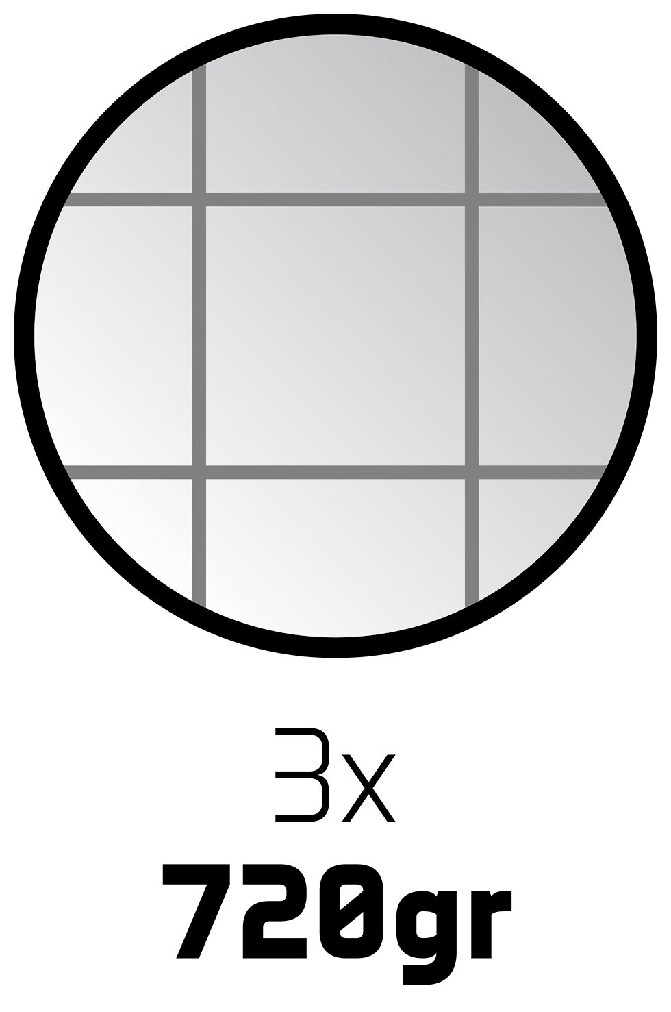 Faver® Faver - Jeu de boules III - 3 boules - Chrome/Noir