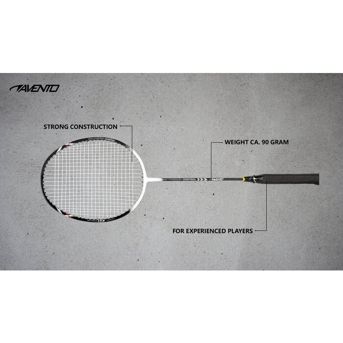 Avento® Avento - Raquette de badminton en fibre de verre - MATCH - Noir