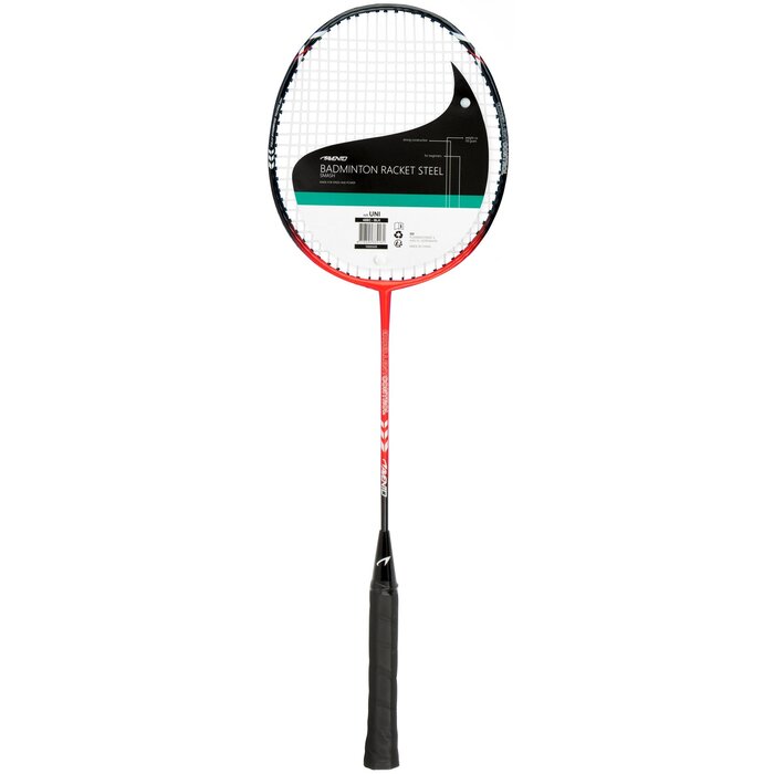 Avento® Avento® - Badminton Racket Staal • SMASH • Zwart/Rood