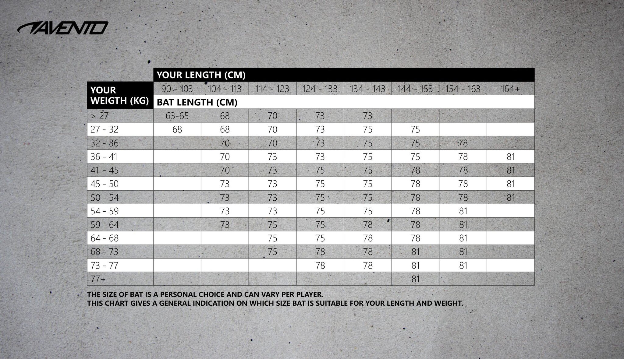 Avento® Avento – Baseballschläger aus Holz –  73 cm – Braun