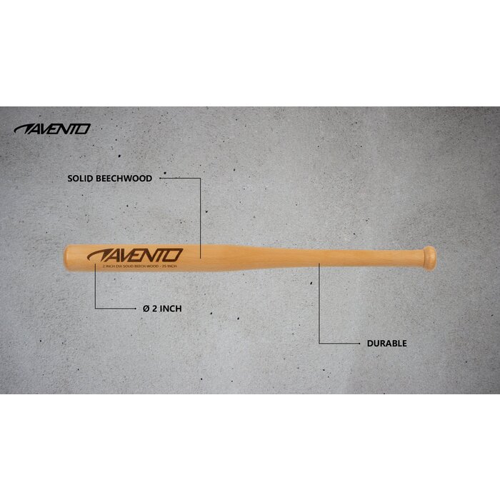 Avento® Avento - Baseball Bat Wood • 63 CM • Marron