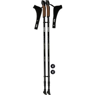 Abbey Camp® Verstellbarer Nordic Walking Stock • GENEVA-140 • Marine/Anthrazit