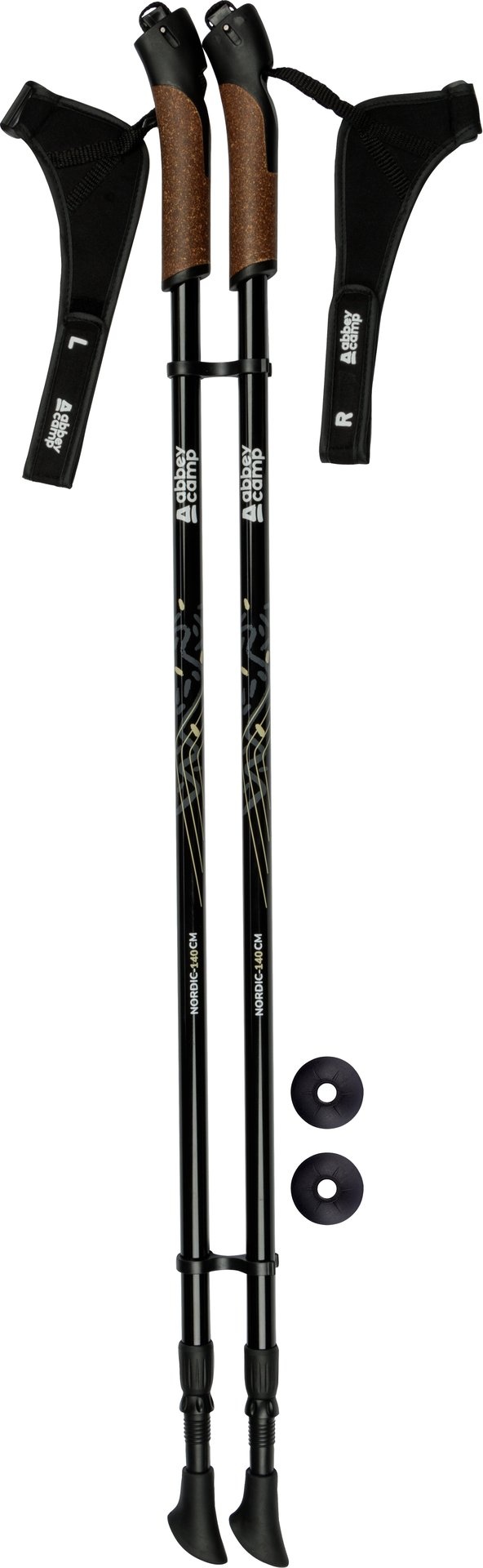 Abbey Camp® Abbey Camp - Adjustable Nordic Walking Poles - GENEVA-140 - Navy/Anthracite