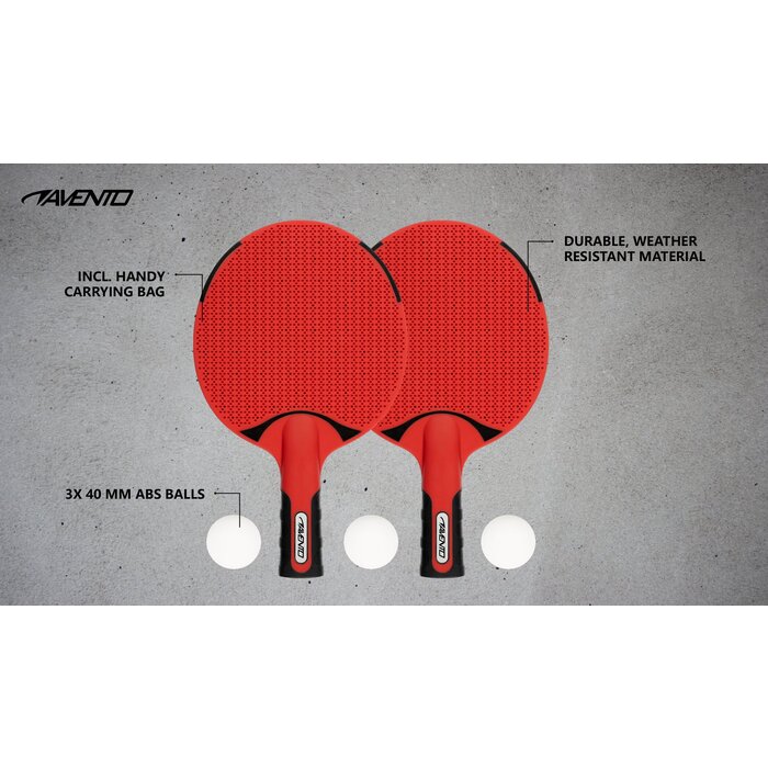 Avento® Avento - Outdoor Table Tennis Set• Red/Black