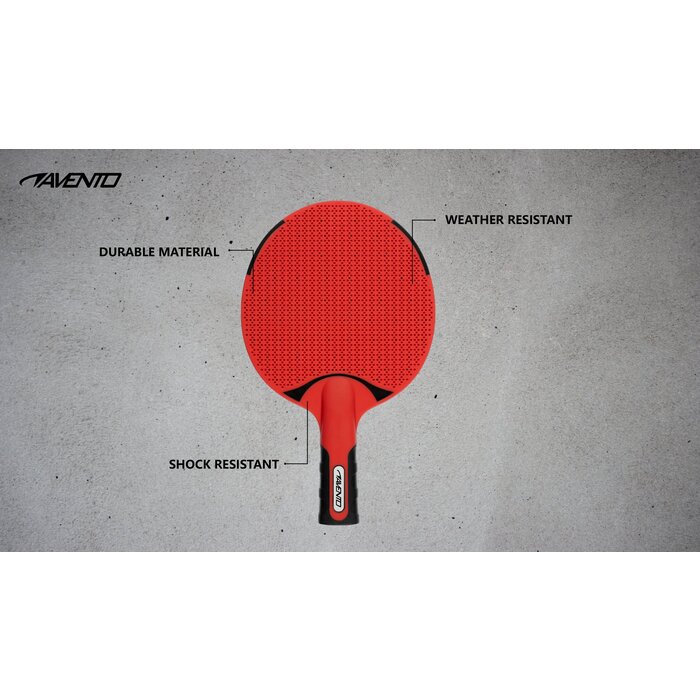 Avento® Avento - Tischtennisschläger Outdoor • Schwarz/Rot