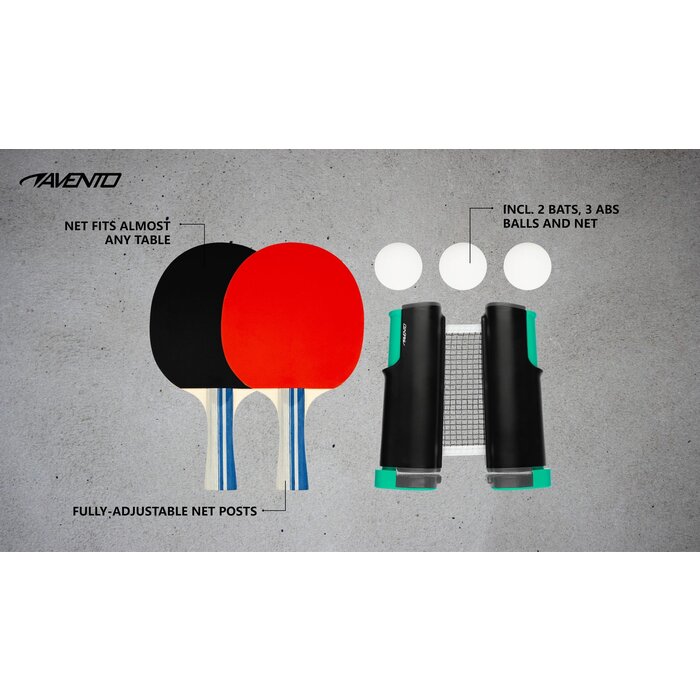 Avento® Avento - Table Tennis Set • COMPLETE • Black/Red