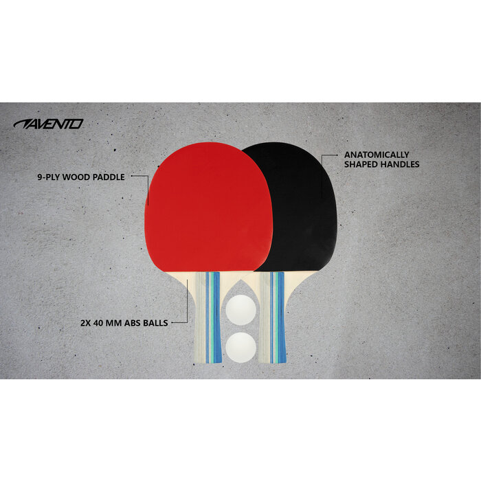 Avento® Avento - Table tennis set • MATCHTIME • Schwarz/Rot