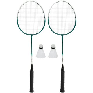 Avento® Avento - Badminton Set Stahl - POWER SPEED - Silber/Grün
