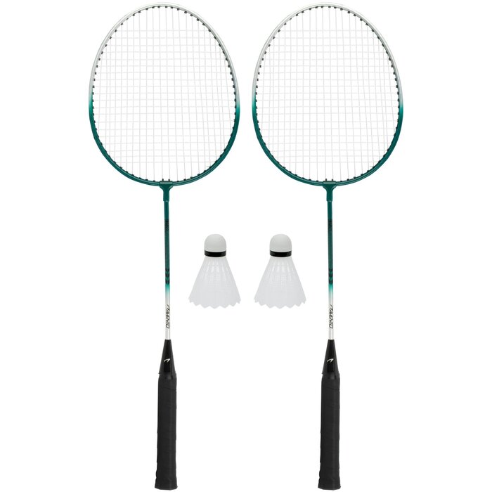 Avento® Avento - Badminton Set Staal - POWER SPEED - Zilver/Groen