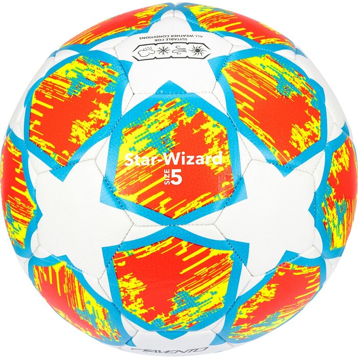 Avento® Avento - Soccer ball - STAR-WIZARD - White/Blue