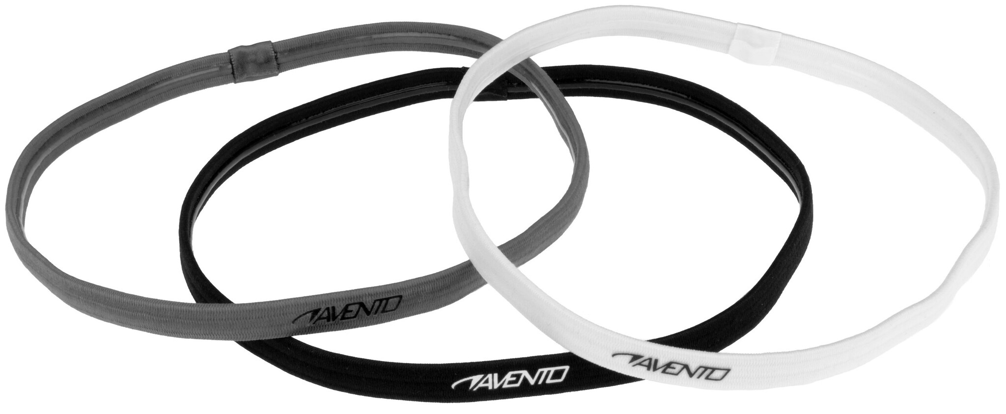 Avento® Avento – Sport-Haarband Elastisch – 3 Stück – SCHWARZ