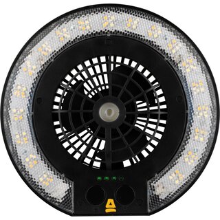 Abbey Camp® 3-in-1-LED Lampe mit Ventilator • MONSERRAT-020 • Schwarz