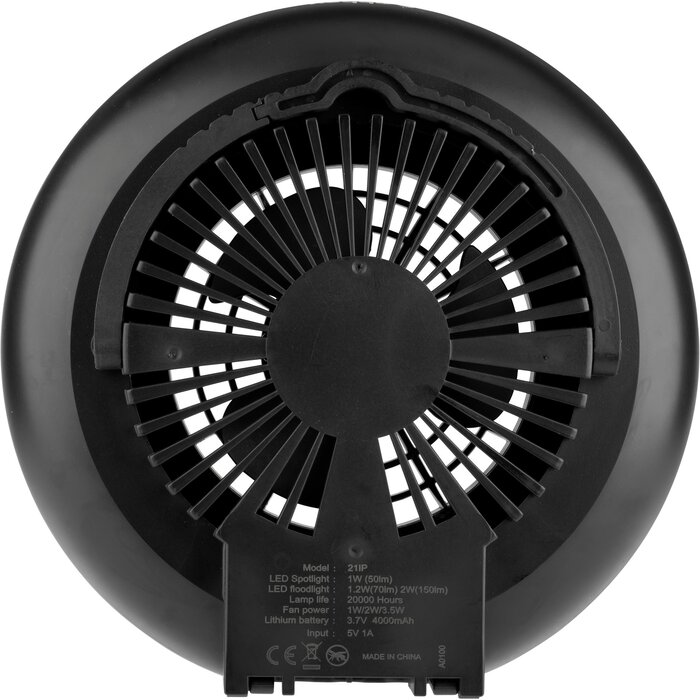 Abbey Camp® Abbey Camp® - 3-in-1 LED Lamp met ventilator • MONSERRAT-020 • Zwart